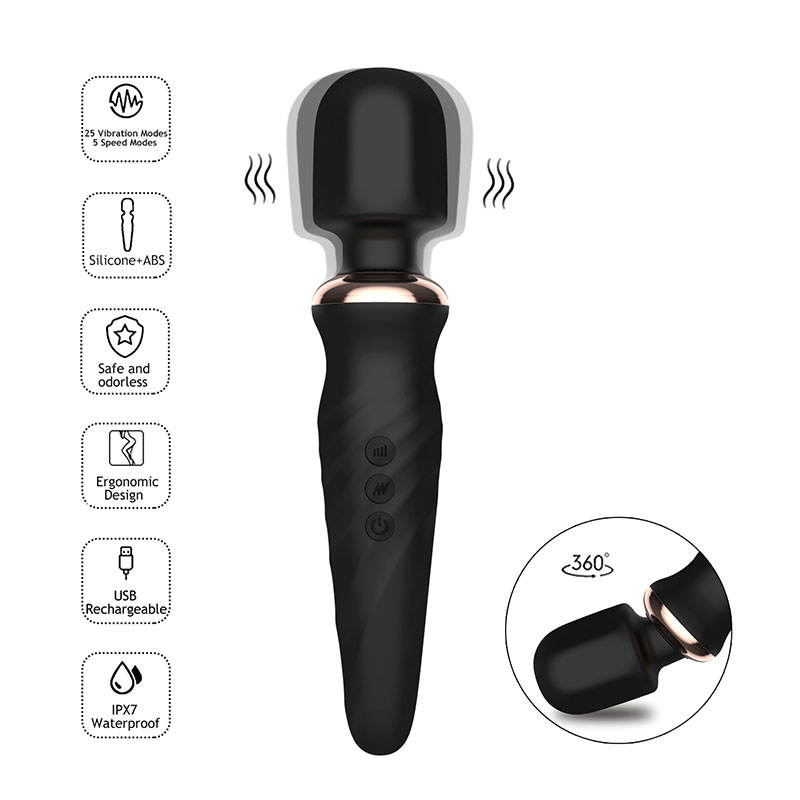 Selling Silicone USB Reacharge Stong Powerful Handheld AV Big Wand Vibrators Personal Body Wand Massager
