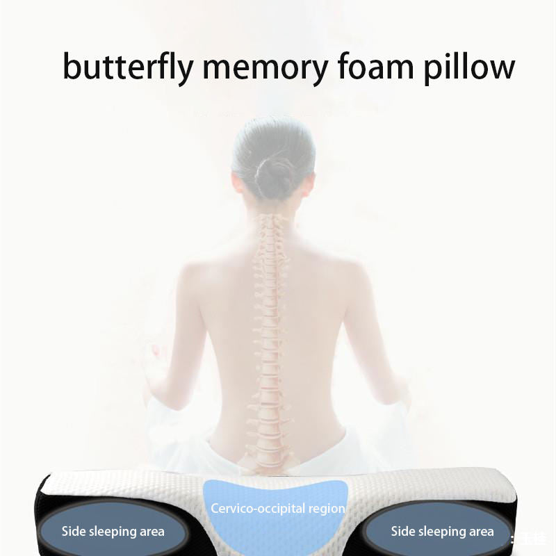 Relief Pressure Double Sided Bamboo Massage Couples Cuddling Arched Memory Foam Pillow Queen