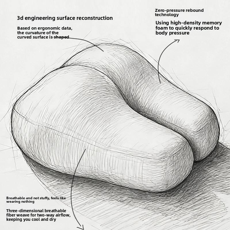 Cross-border Prone Position Pillow Memory Foam Pillow Leg-support Cushion Contour Cpapmax and Knee-raising