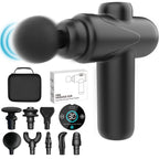 Phenitech Touch Screen Mini Gun Massage 4 Heads Rechargeable Long Battery Deep Tissues Muscle Relaxation With 30 Speed Level
