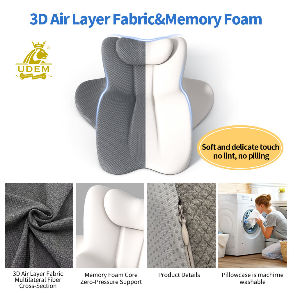 Ergonomic High-Density Memory Foam Pillow for Adults Cushion Toys for Couples Sex Pillow Wedge Bed Triangle Nursing Hotels