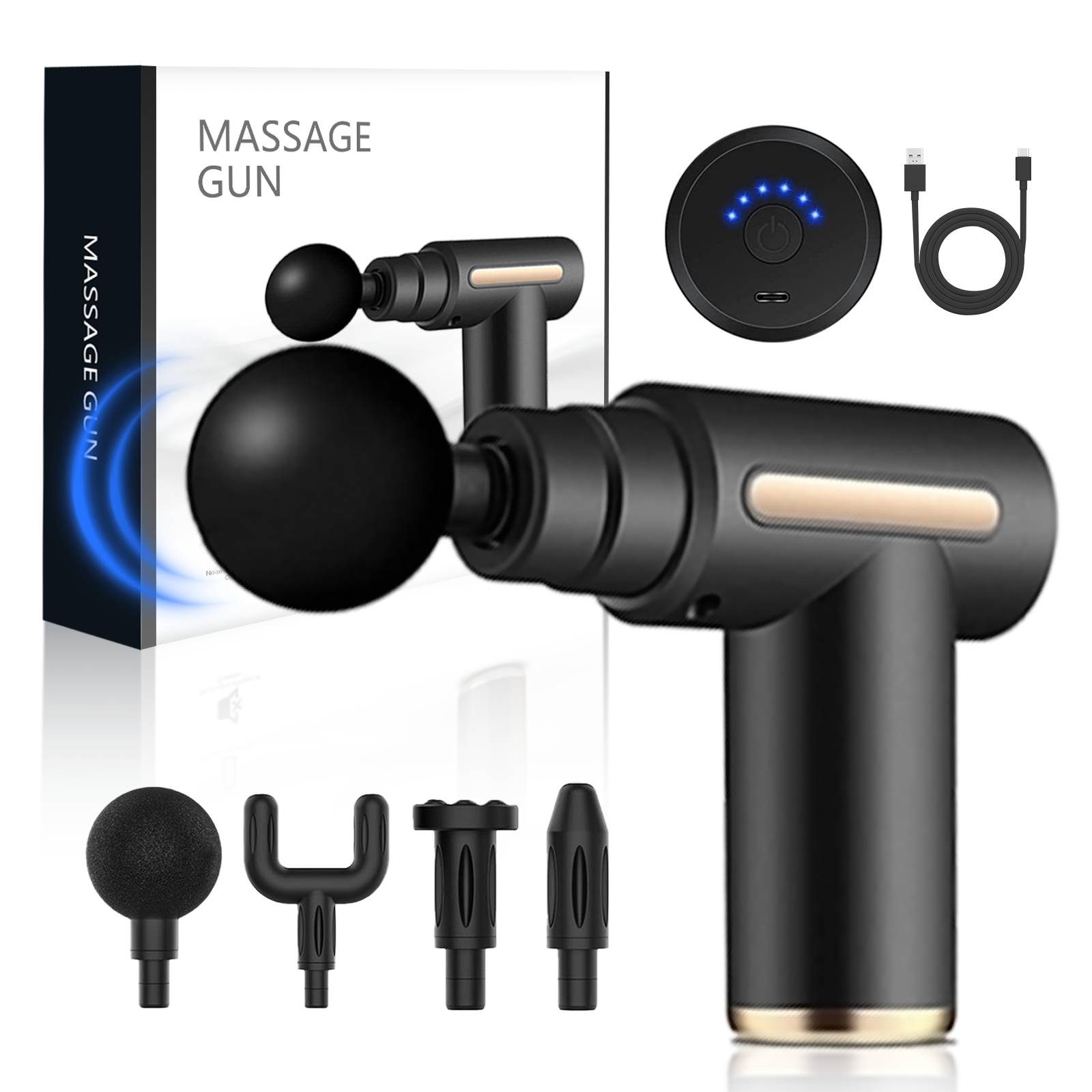 Phenitech Super Mini Gun Massage, Percussion Deep Tissues Muscle Massager With 6 Speed Travel Massage Gun for Office Relaxing
