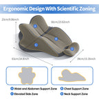 Ergonomic High-Density Memory Foam Pillow for Adults Cushion Toys for Couples Sex Pillow Wedge Bed Triangle Nursing Hotels