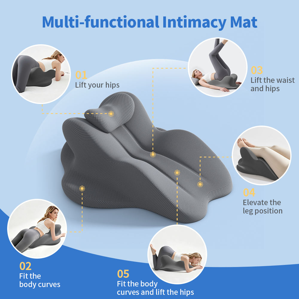 Ergonomic High-Density Memory Foam Pillow for Adults Cushion Toys for Couples Sex Pillow Wedge Bed Triangle Nursing Hotels
