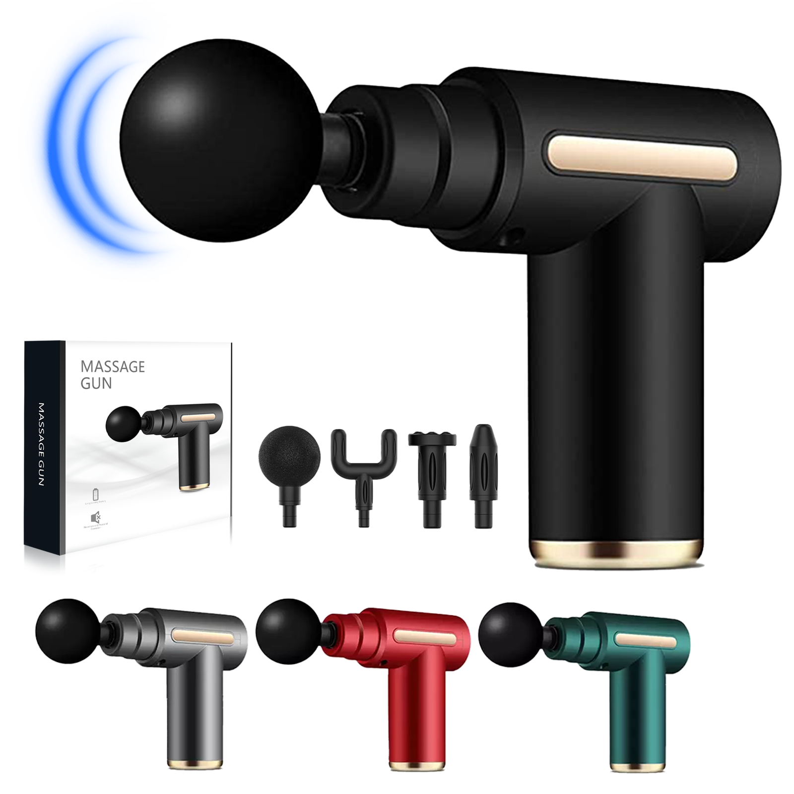 Phenitech Super Mini Gun Massage, Percussion Deep Tissues Muscle Massager With 6 Speed Travel Massage Gun for Office Relaxing