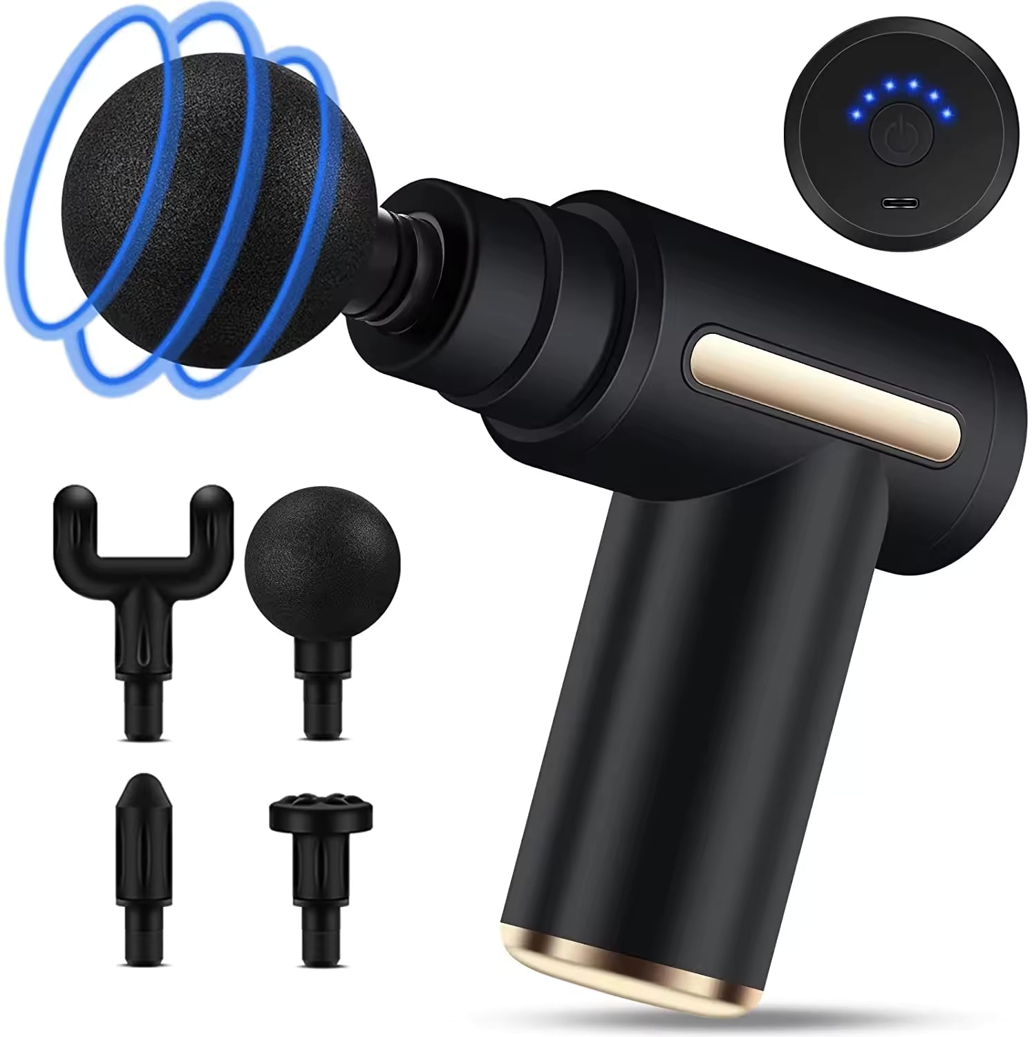 Phenitech Super Mini Gun Massage, Percussion Deep Tissues Muscle Massager With 6 Speed Travel Massage Gun for Office Relaxing