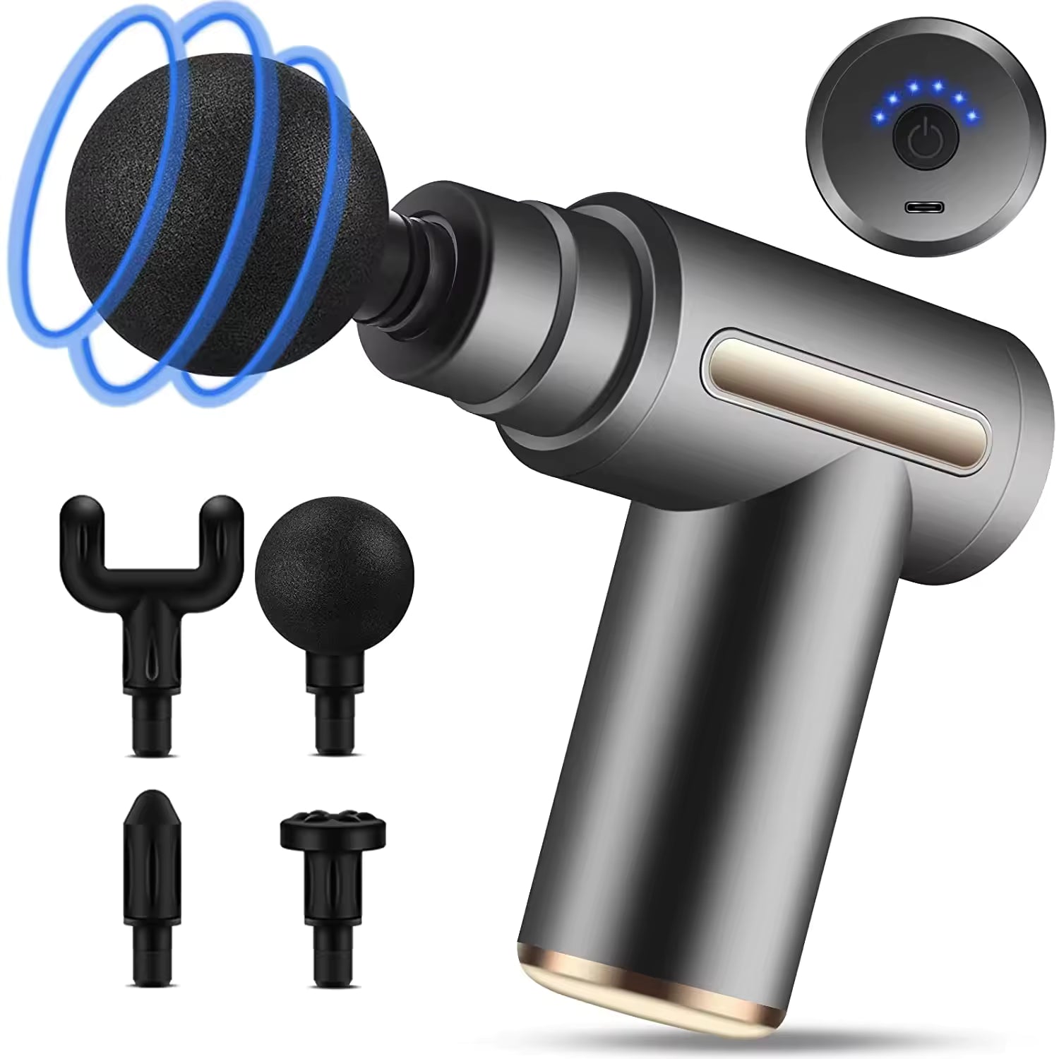 Phenitech Super Mini Gun Massage, Percussion Deep Tissues Muscle Massager With 6 Speed Travel Massage Gun for Office Relaxing