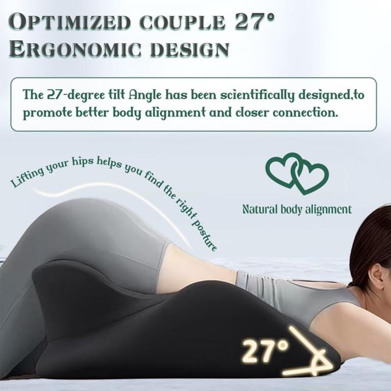 Spark Pillow 27 Degree for Couples, Multi-Functional Foam Bed Couple Pillows Sitting and Lying Ergonomic Posture Support for Sex