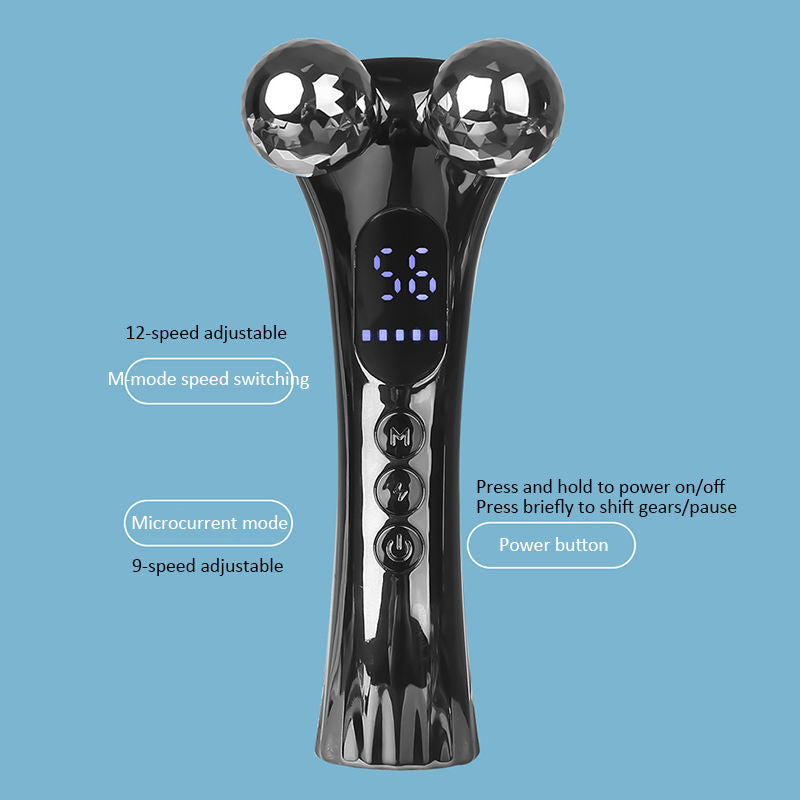 Handheld Microcurrent Face Massager - Electric Skin Tightening Device for Face & Neck Lifting Anti-Aging Beauty Tool