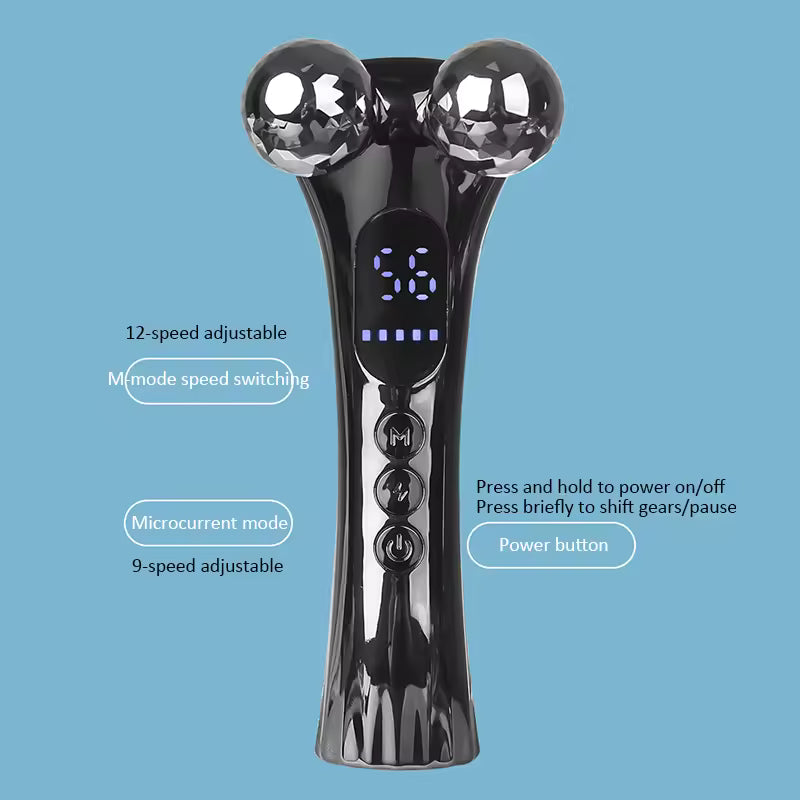 Handheld Microcurrent Face Massager - Electric Skin Tightening Device for Face & Neck Lifting Anti-Aging Beauty Tool
