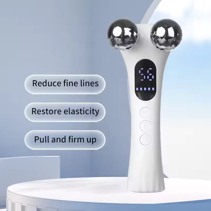 Handheld Microcurrent Face Massager - Electric Skin Tightening Device for Face & Neck Lifting Anti-Aging Beauty Tool