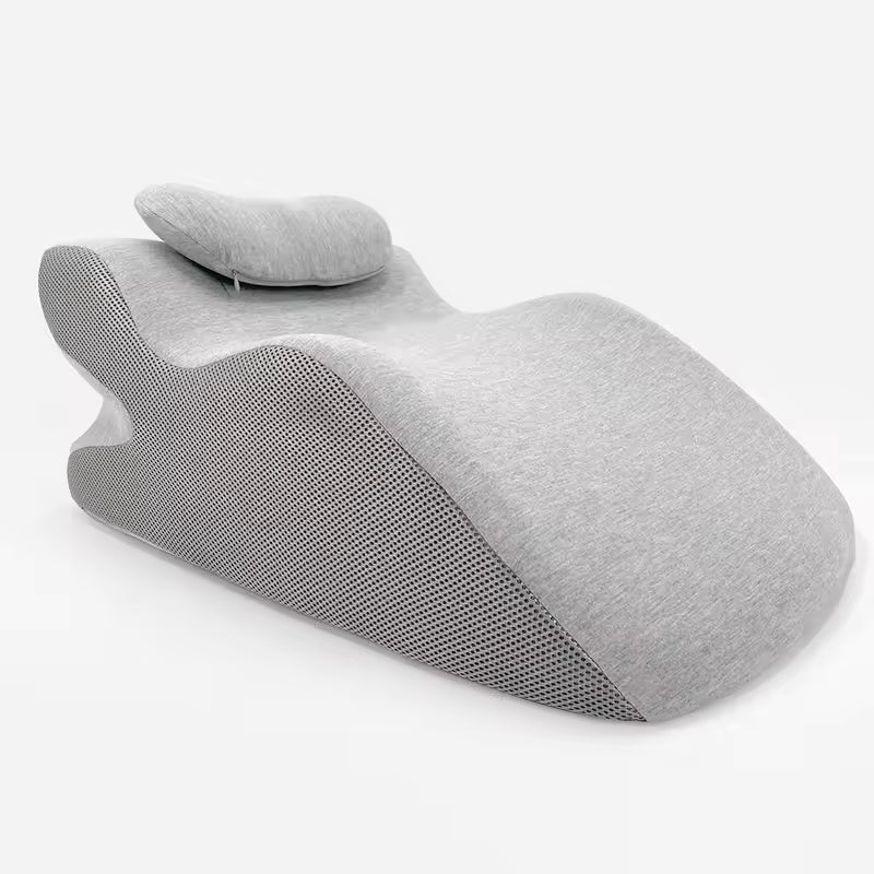 Premium Knitted Memory Foam Pillow Couples Ergonomic Support Cooling Reading Intimate Wellness Multi Position Bedroom Comfort
