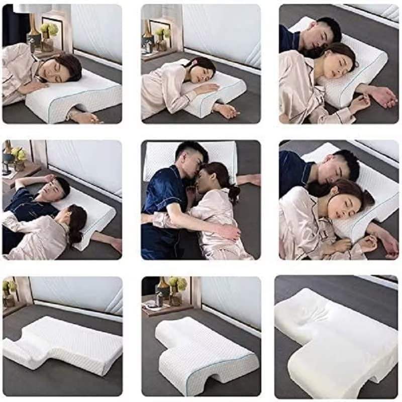 Cross Border Ergonomic Snug Slow Rebound Slow Rebound Couple Pillow for Intimate Nighttime Cuddles Double Memory Pillow