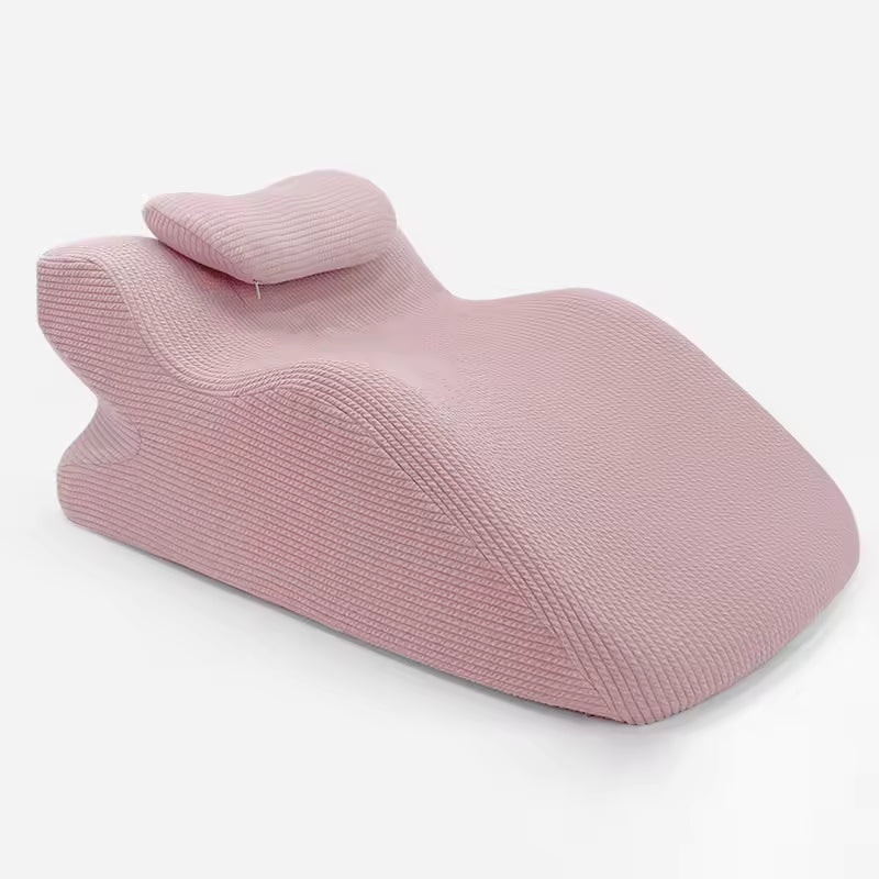 Premium Knitted Memory Foam Pillow Couples Ergonomic Support Cooling Reading Intimate Wellness Multi Position Bedroom Comfort