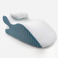 Premium Knitted Memory Foam Pillow Couples Ergonomic Support Cooling Reading Intimate Wellness Multi Position Bedroom Comfort
